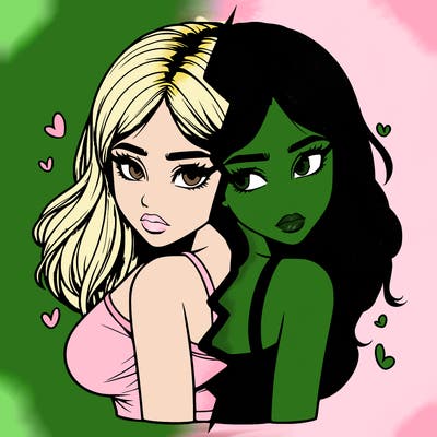 realistic girl split