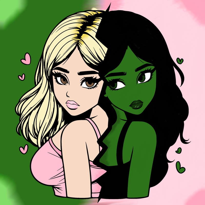 realistic girl split