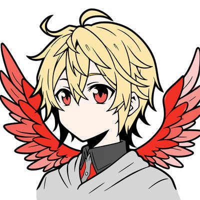 anime boy with wings