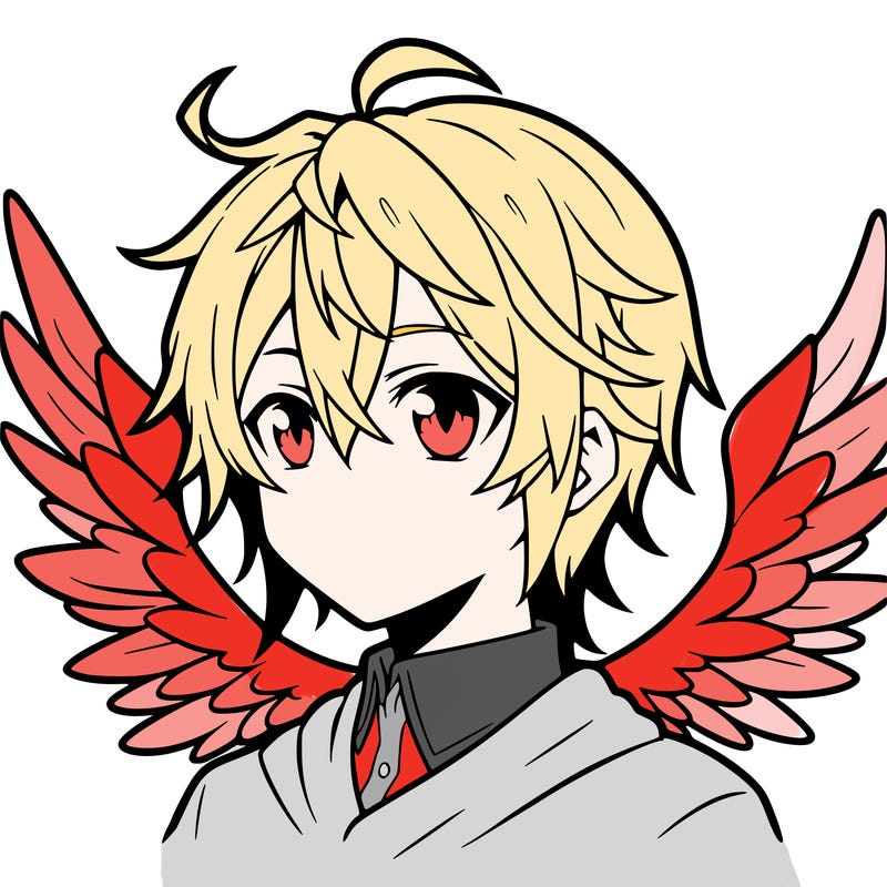 anime boy with wings
