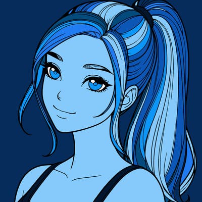 a super realistic women with a ponytail