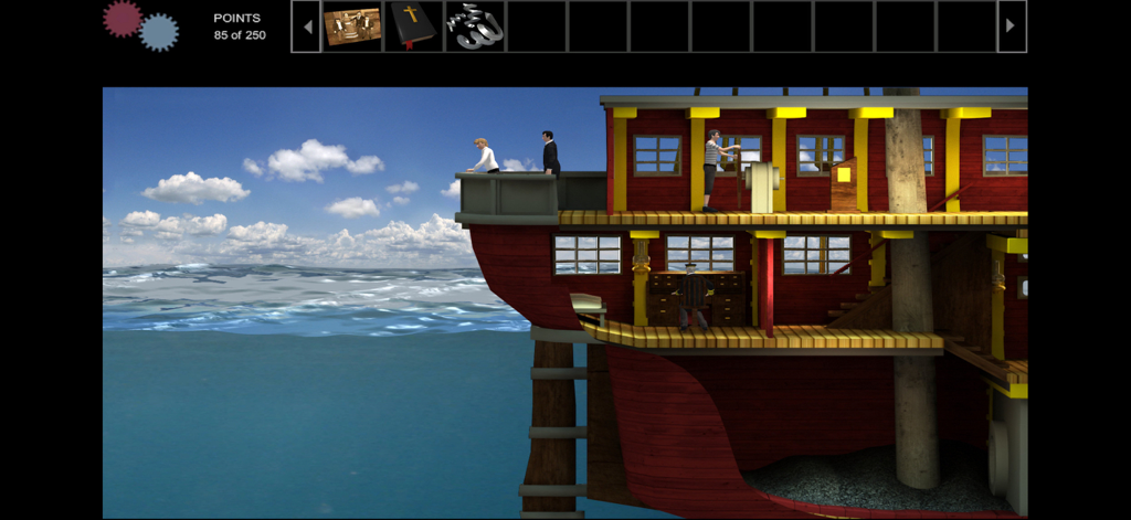 Gold Rush! Anniversary HD - Cross-section view of a sailing ship on the ocean in Gold Rush Anniversary HD