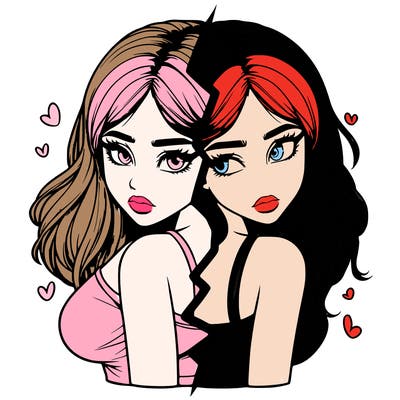 realistic girl split