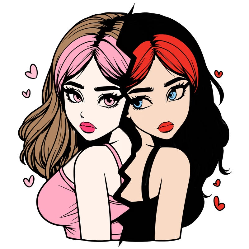 realistic girl split