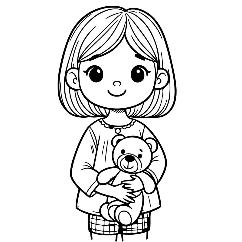 girl holding a teddy bear