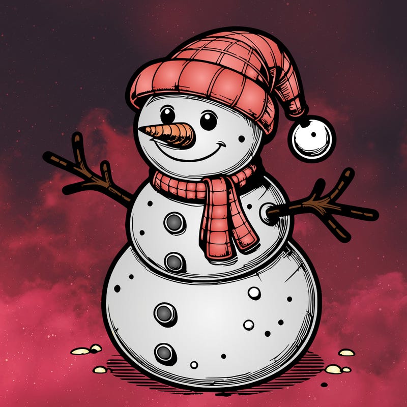 realistic christmas snowman