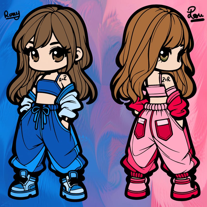 girl in crop top and baggy pants