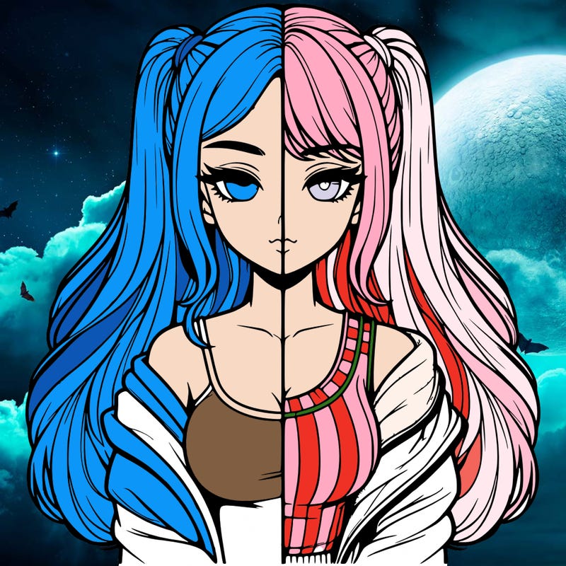 realistic girl split