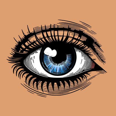 very detailed eye