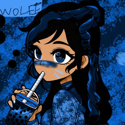 a realistic girl drinking boba