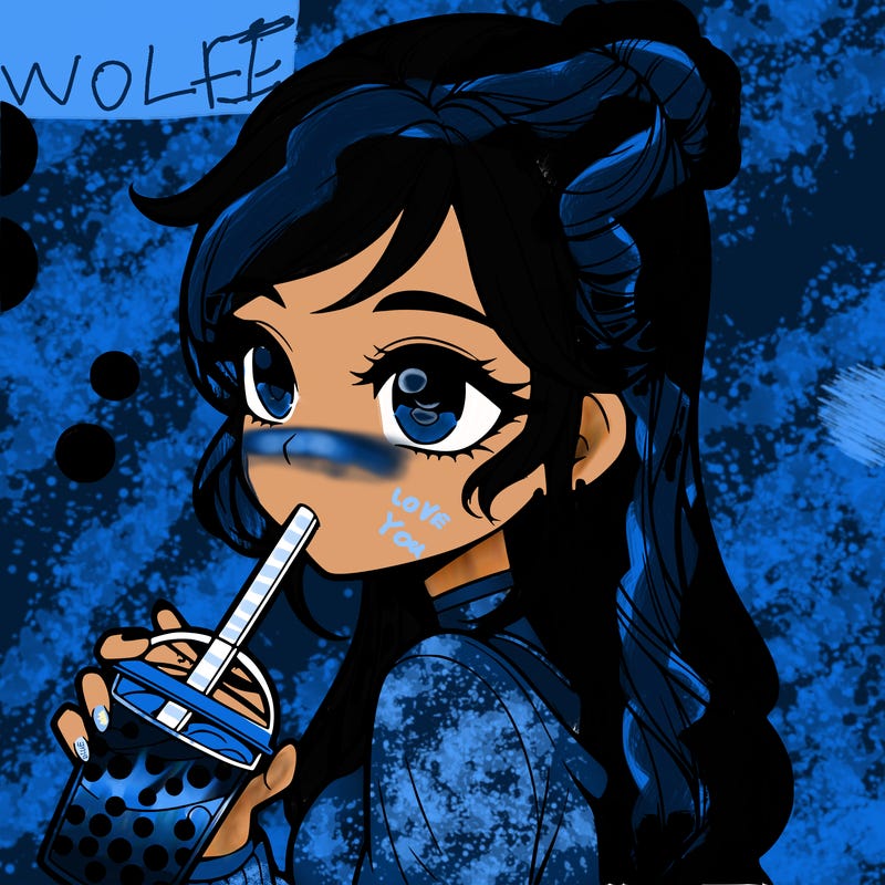 a realistic girl drinking boba