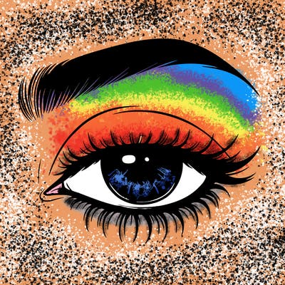 eye closed realistic