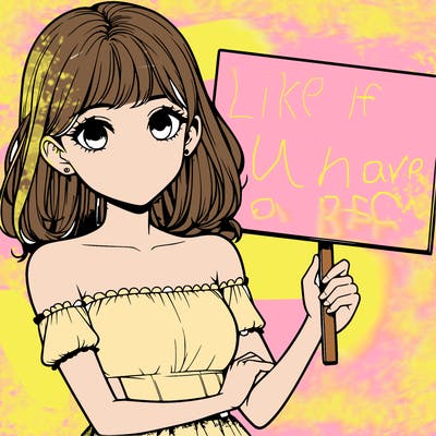 realistic pretty girl holding blank sign