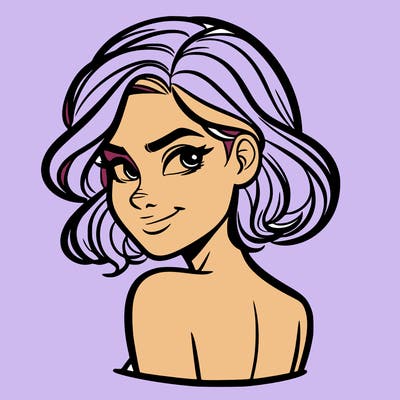 portrait of a woman looking over her shoulder smirking