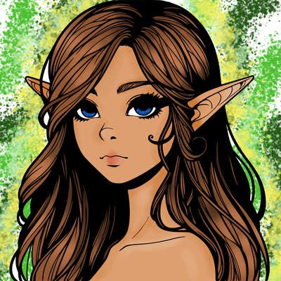 elf girl realistic dark fantasy