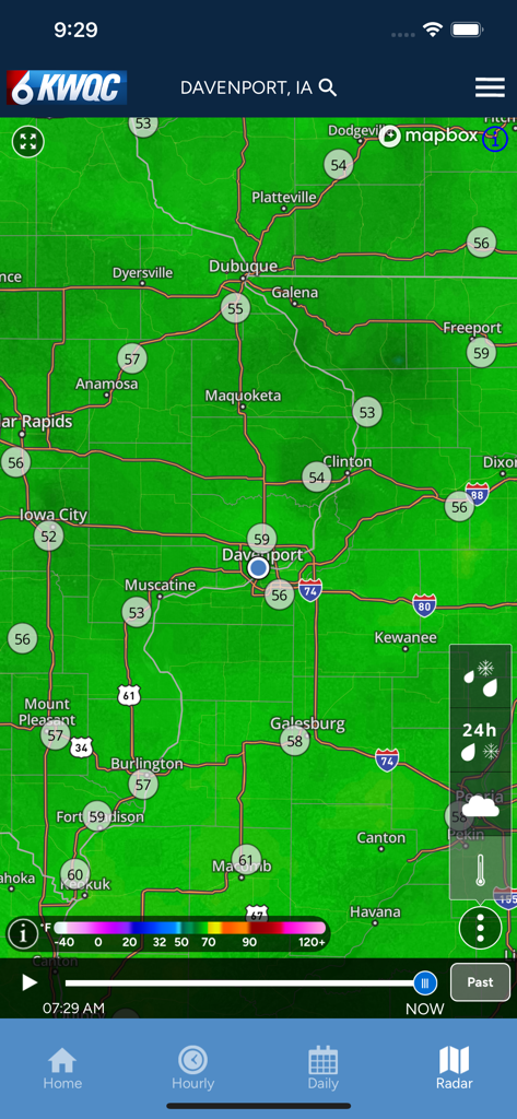 KWQC First Alert Weather - Interactive radar map of Davenport Iowa and surrounding areas in the KWQC First Alert Weather app