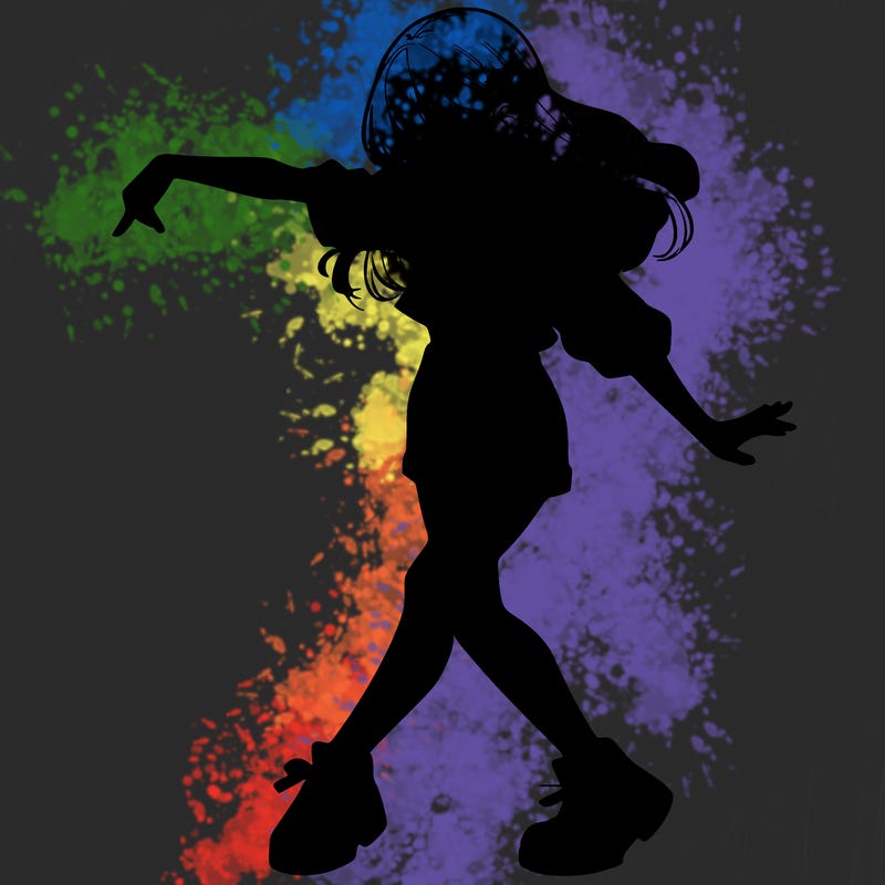 realistic girl danceing