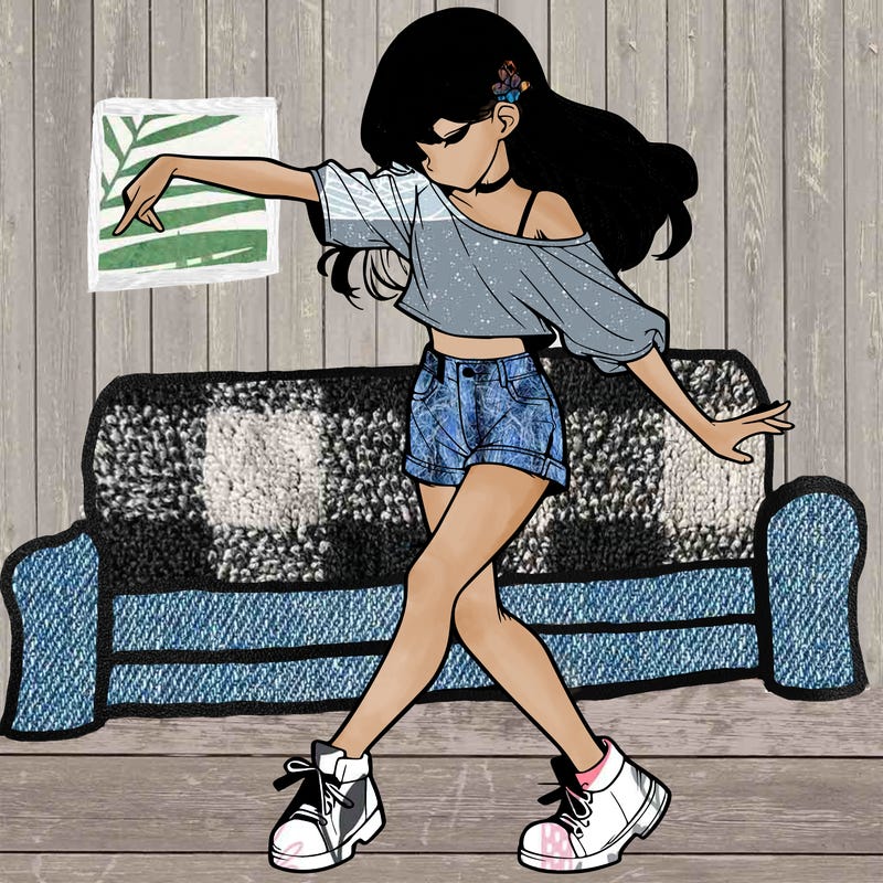 realistic girl danceing