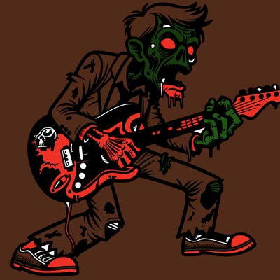 zombie blues guitar player