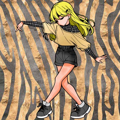 realistic girl danceing