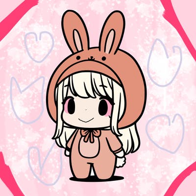 a girl in a bunny costume