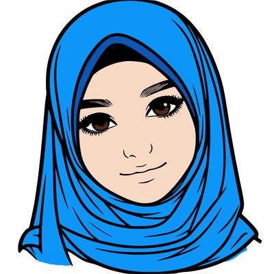 realistic girl with hijap