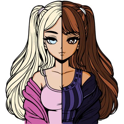 realistic girl split