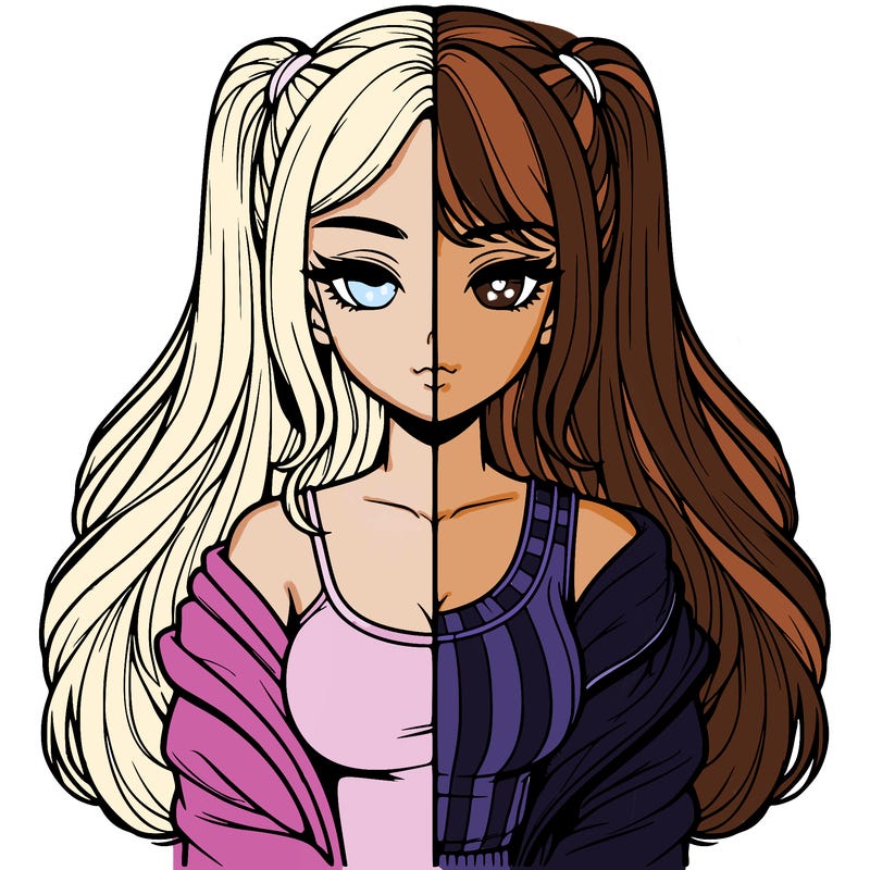 realistic girl split