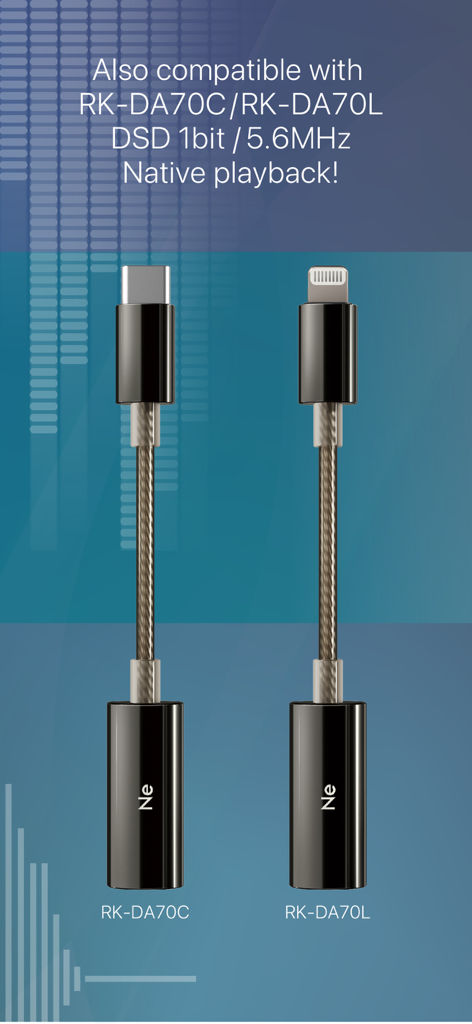 USB-C and Lightning DAC adapters for native DSD playback with NePLAYER app