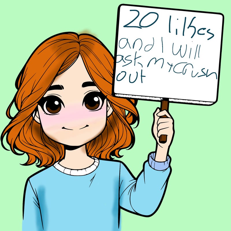 realistic girl holding up a sign