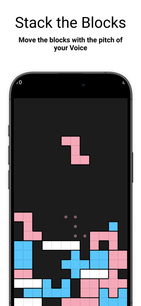 Voice Games - Jogo de empilhar blocos controlado por voz para treinamento de tom