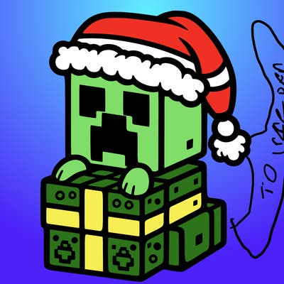 christmas minecraft creeper