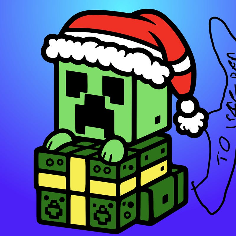 christmas minecraft creeper