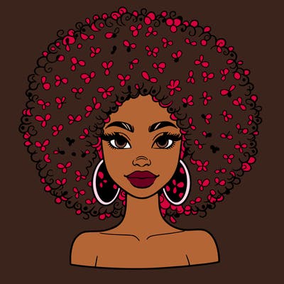 woman with afro