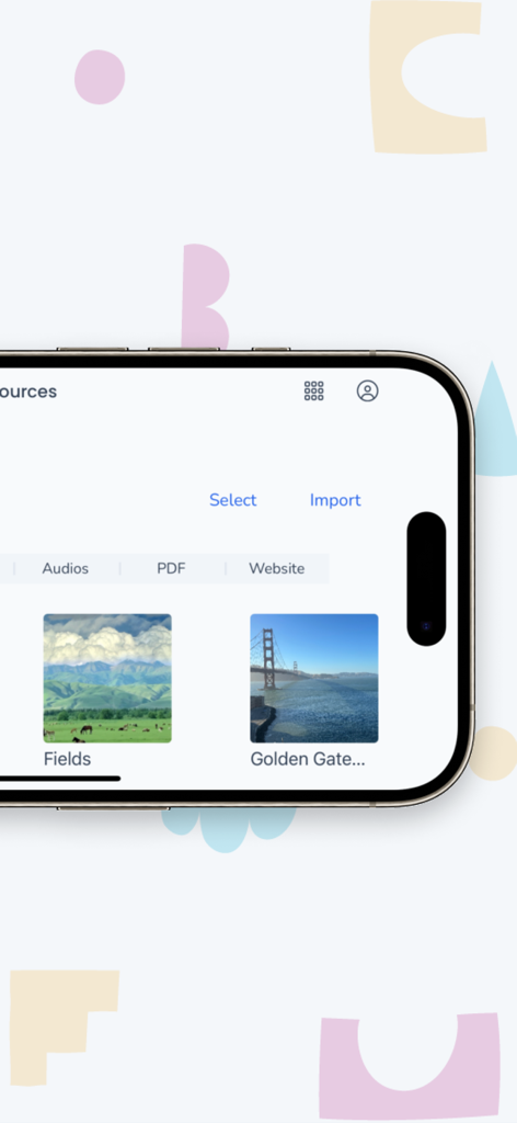 Amco CS - Sección de recursos del aula digital en la aplicación Amco CS mostrando carpetas categorizadas y archivos subidos