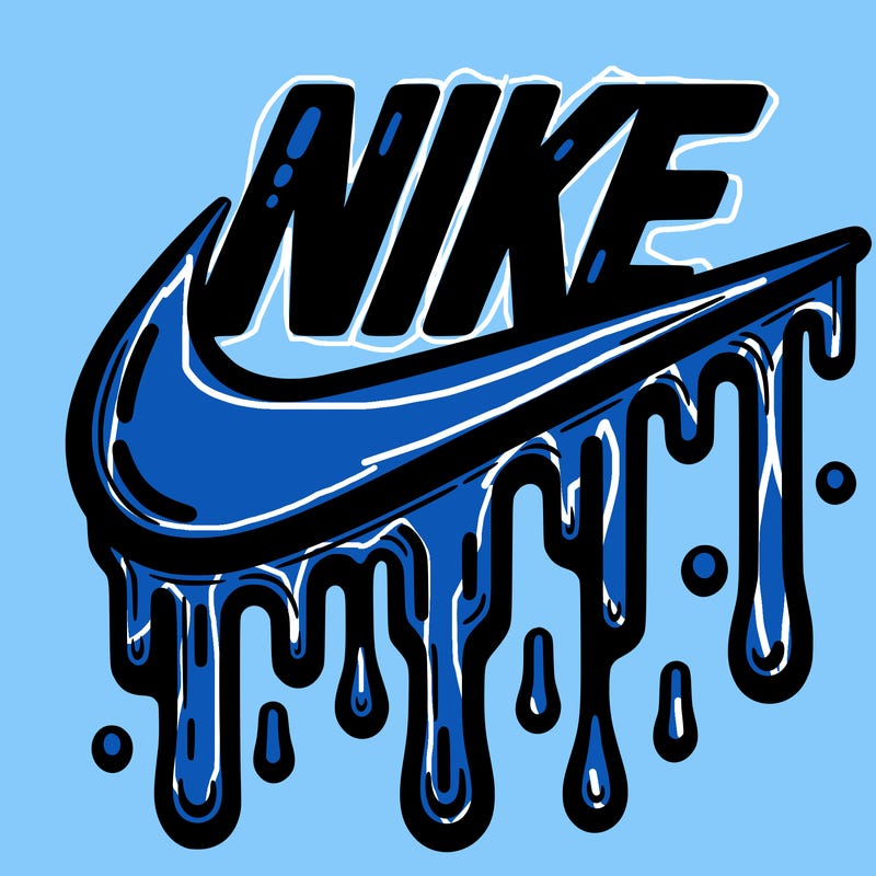 dripping nike logo