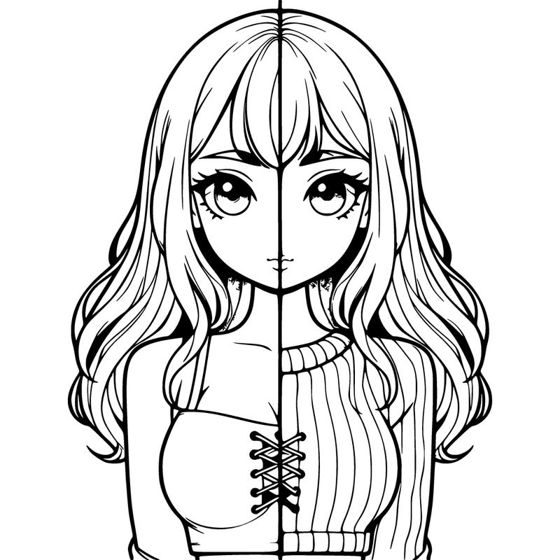 realistic girl split