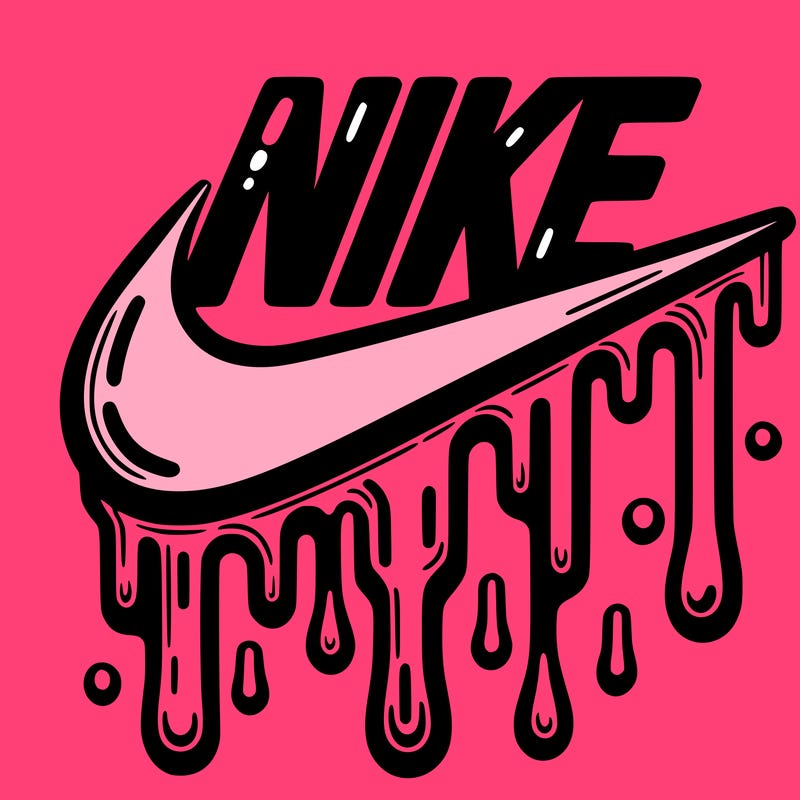 dripping nike logo