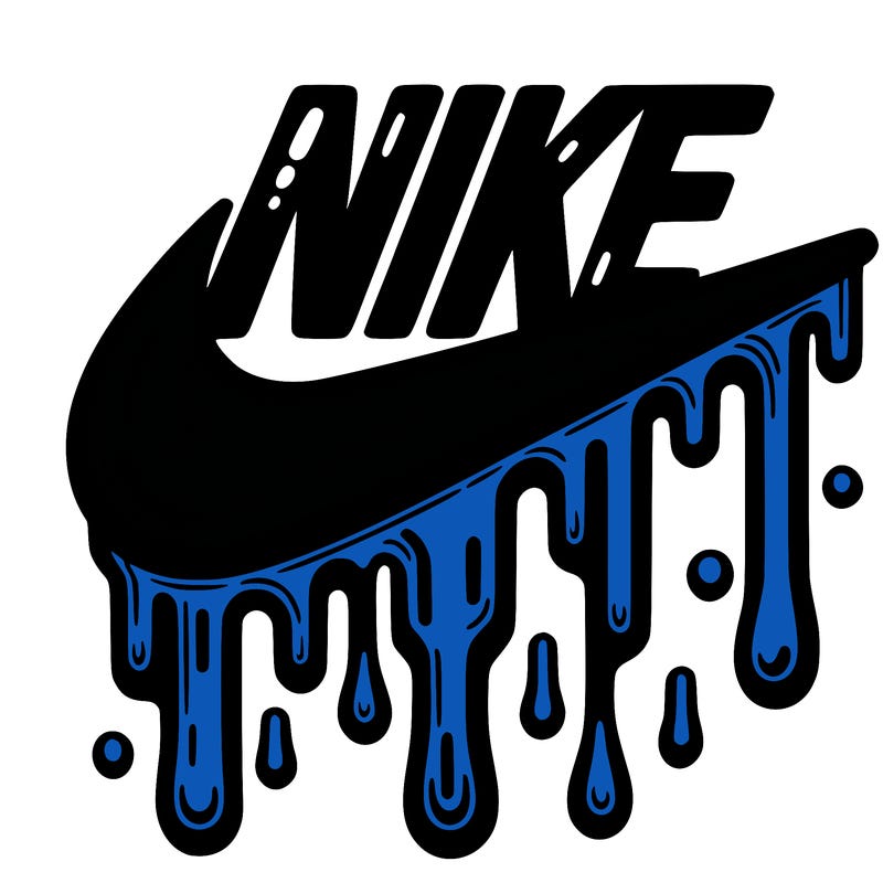 dripping nike logo