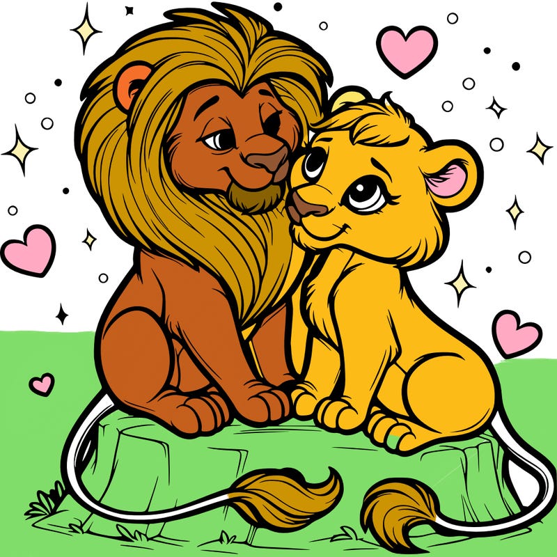 lion and lioness inlove