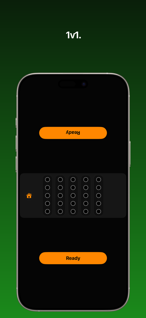 Lights Out: Reaction Time Game - Split screen 1v1 mode in the Lights Out reaction time app for two players