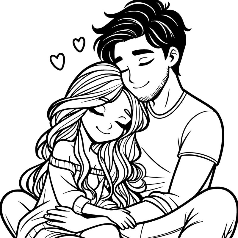 boyfriend and girlfriend hugging