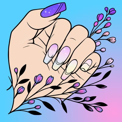 nails with french tip