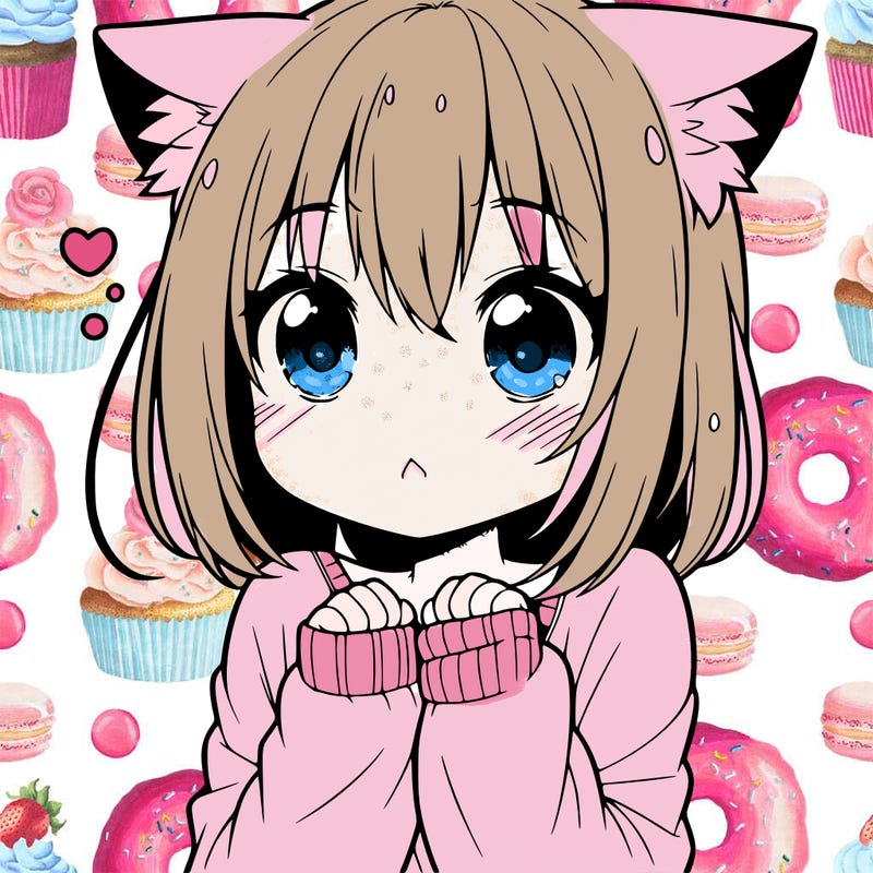 shy anime catgirl