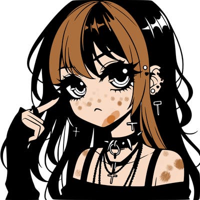 goth anime girl