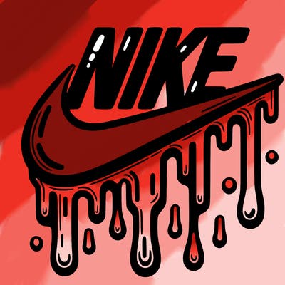 dripping nike logo