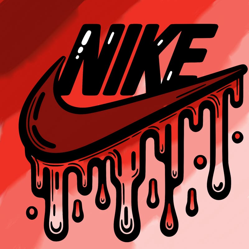 dripping nike logo