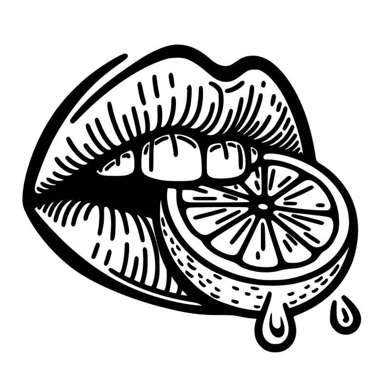 lips with lemon