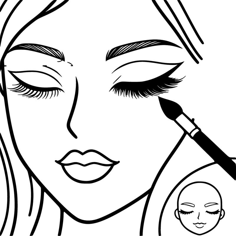 face with make up look