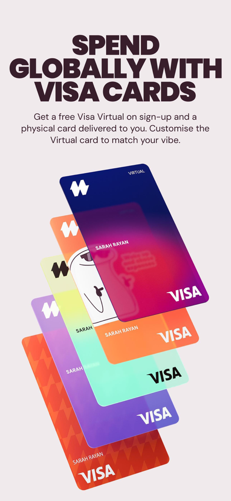 NayaPay virtual and physical Visa debit cards for international spending